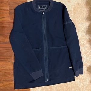 Figs bellery scrub jacket in navy